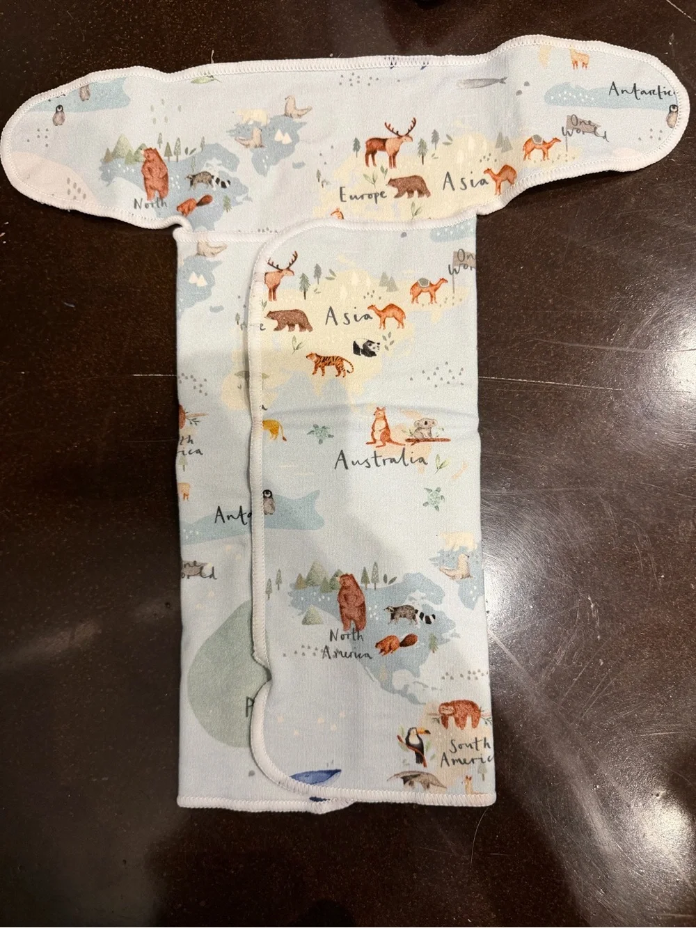 Stout House Cloth Diaper Winged, Stretchy Preflat- Animal Map Print